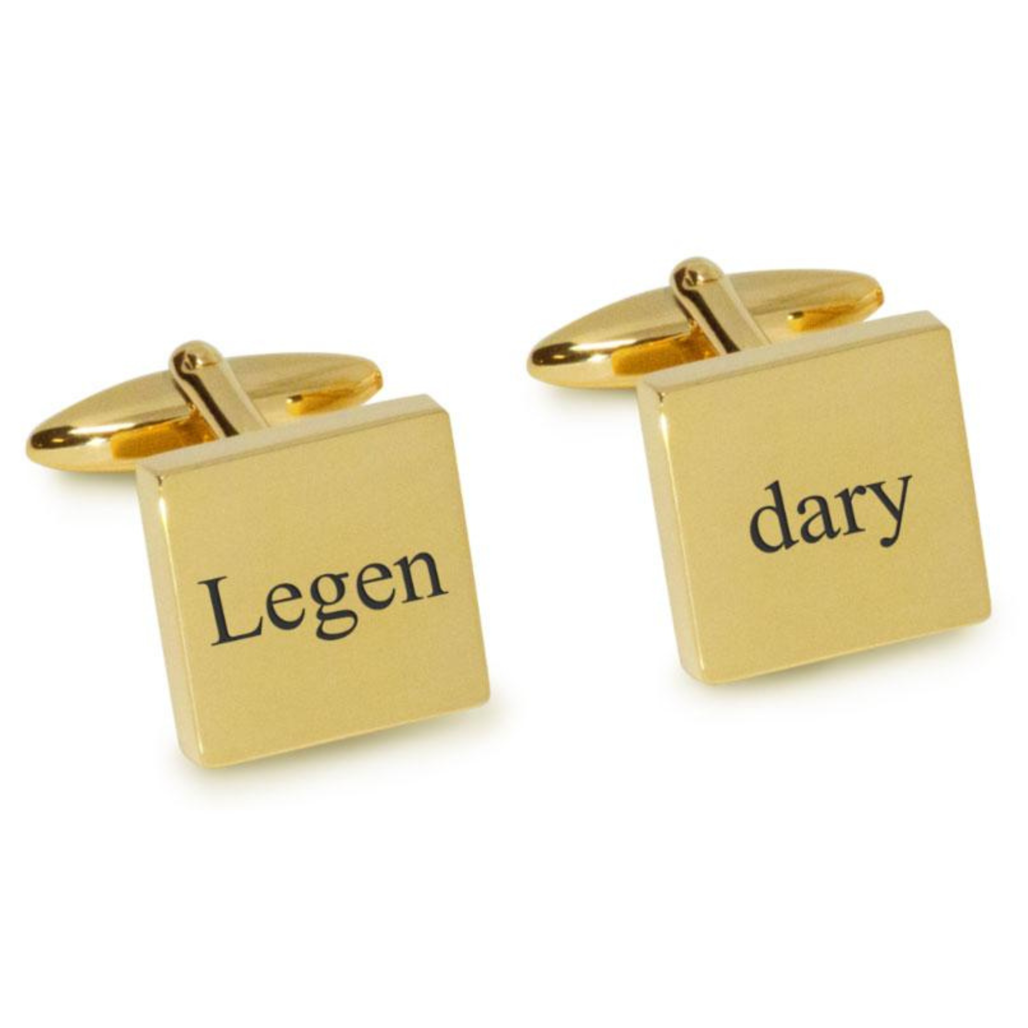 Legendary Engraved Cufflinks in Gold