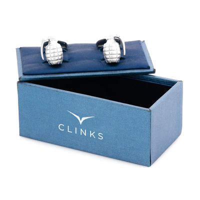 Grenade Silver Cufflinks