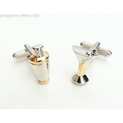 Cocktail Shaker Glass Cufflinks