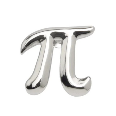 Pi Lapel Pin in Silver