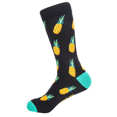 Pina Colada Pineapple Bamboo Socks by Dapper Roo