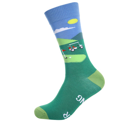 Golf Course Scene Socks by Dapper Roo