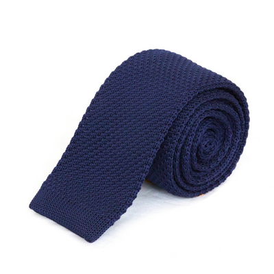 Navy Knitted Tie