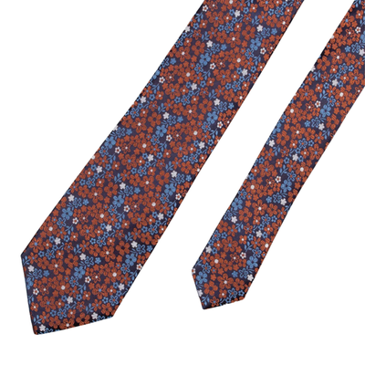 Orange Floral Tie