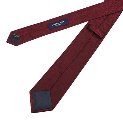 Wine Silk Tonal Floral Tie