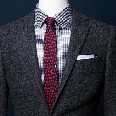 Heart of Gold Skinny Tie