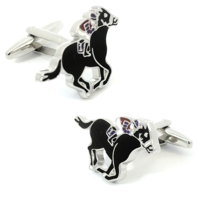 Dark Horse and Jockey Cufflinks