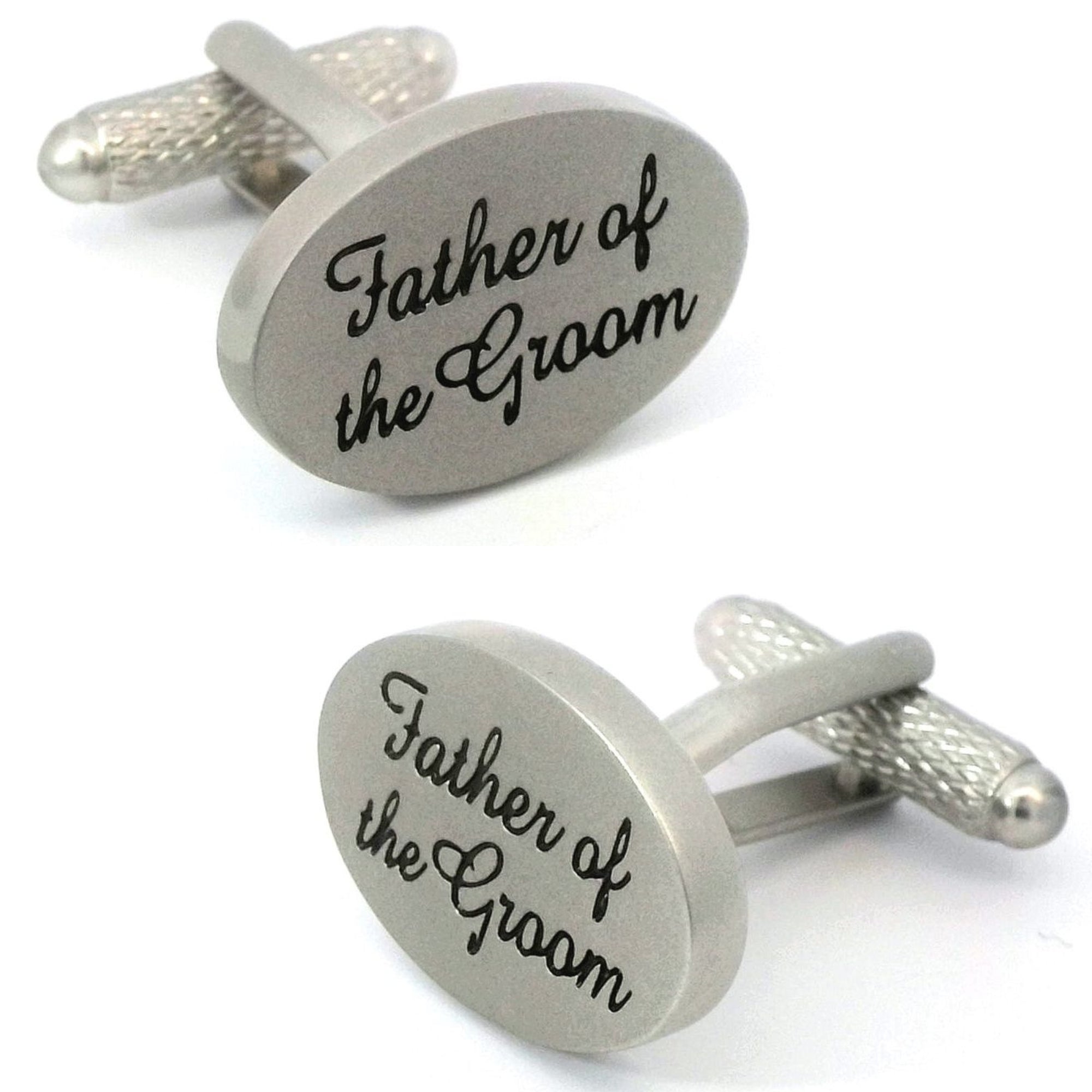 Father of the Groom Script Wedding Cufflinks