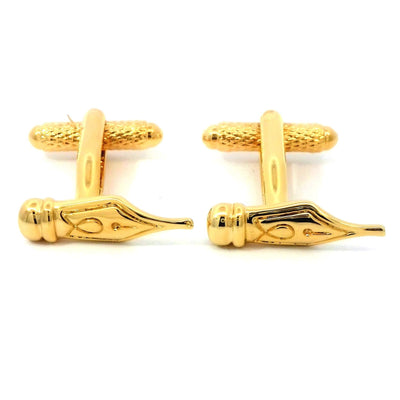 Gold Fountain Nib Cufflinks