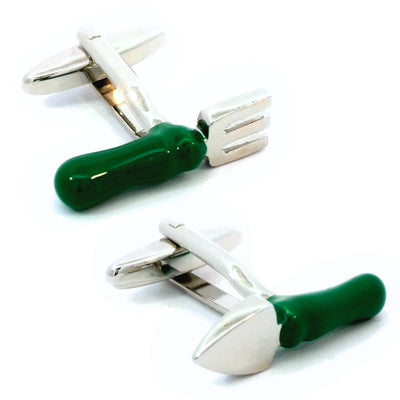 Green Fork & Trowel Cufflinks