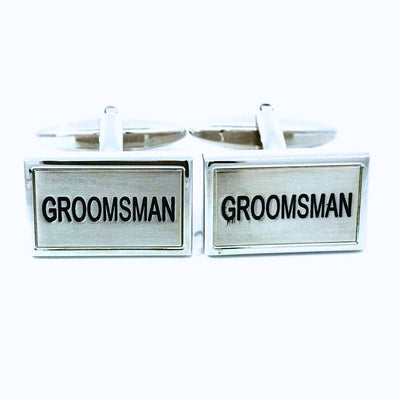 Groomsman Rectangle Wedding Cufflinks