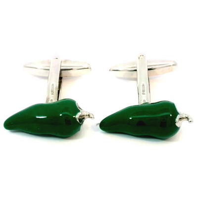 Hot Green Chili Peppers Cufflinks