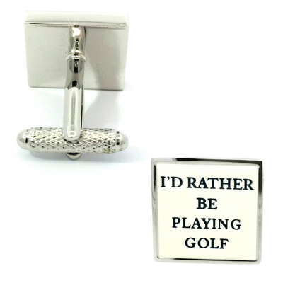 I'd rather be Playing Golf Cufflinks