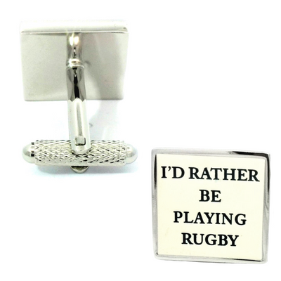 I'd rather be Playing Rugby Cufflinks