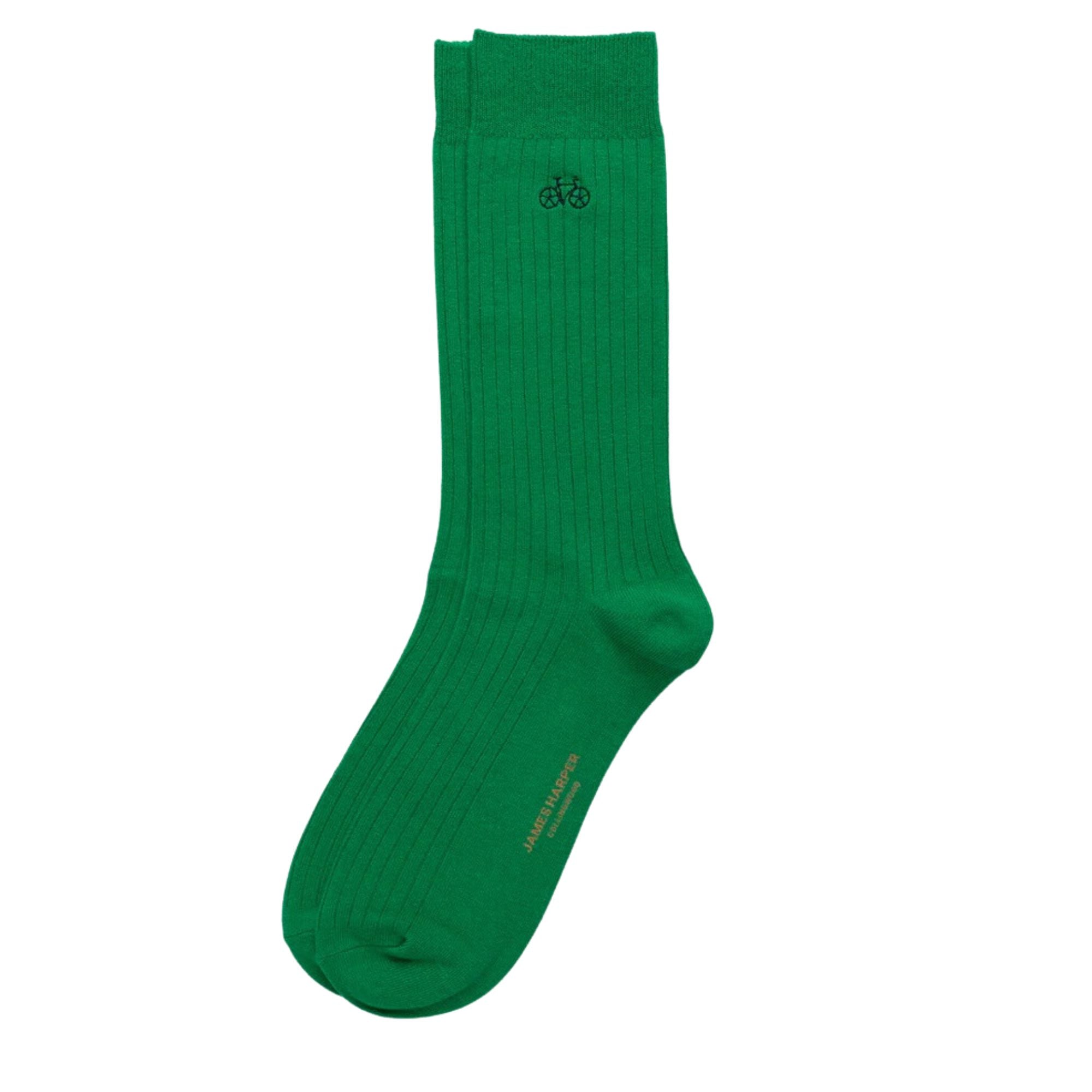 Green Ribbed Socks