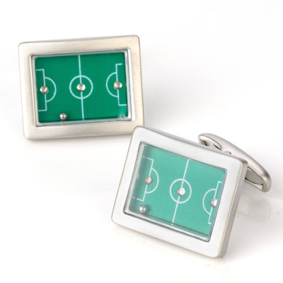 Green Soccer Field Cufflinks