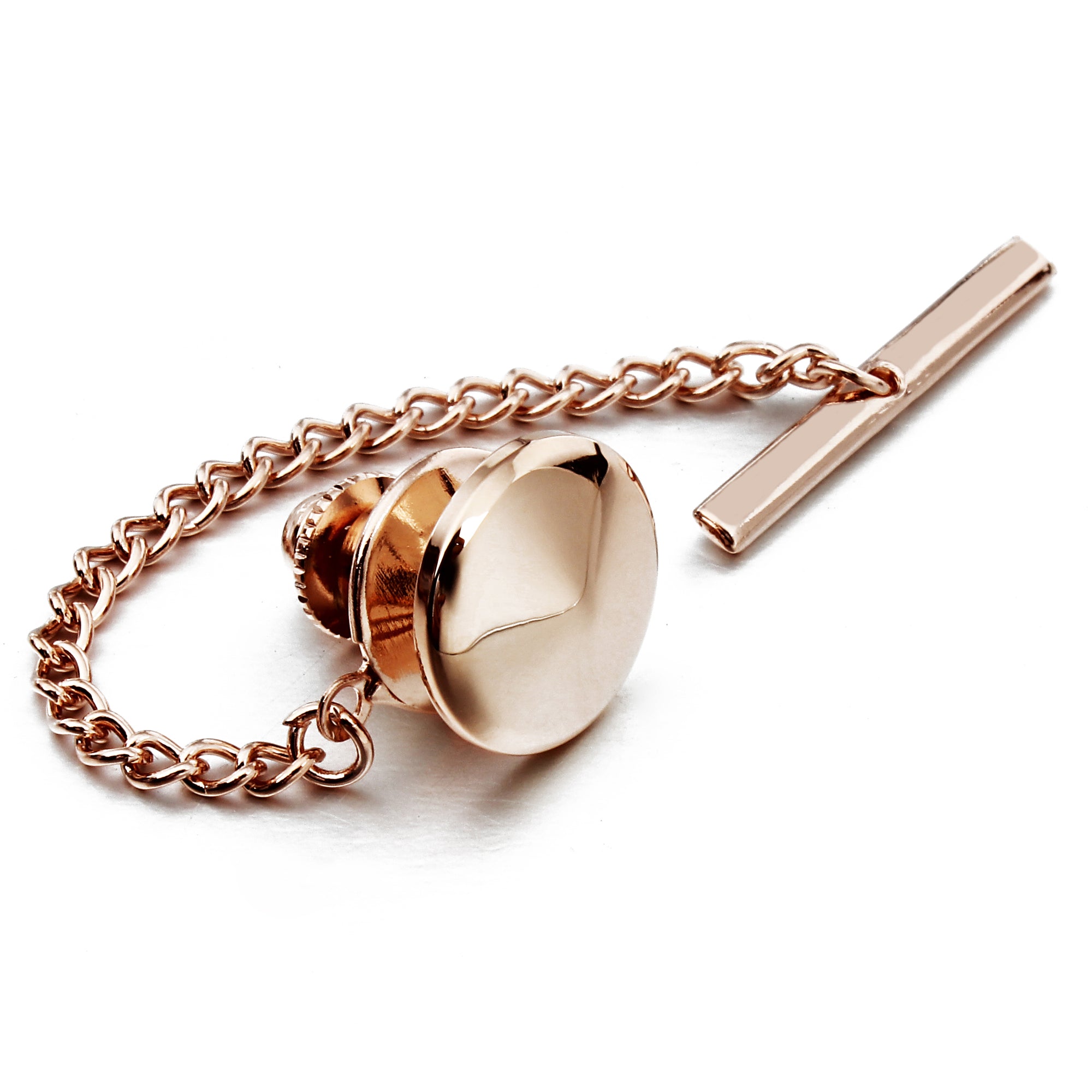 Rose Gold Tie Tack, Lapel Pin, Tie Tack, Rose Gold, Round, LP5004, Clinks.com