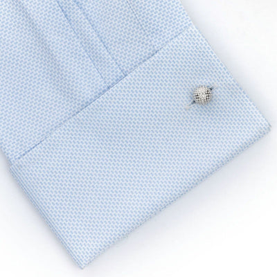 Golf Ball and Tee Silver Cufflinks