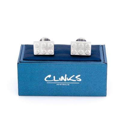 Silver Building Block Cufflinks