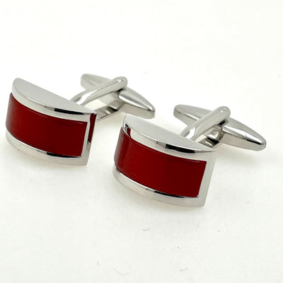 Burnt Orange Cateye Cufflinks