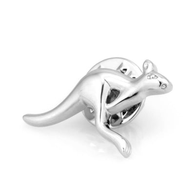 Australian Silver Kangaroo Lapel Pin