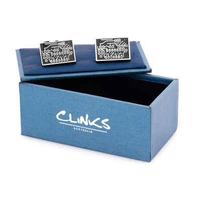 Black Circuit Board Cufflinks