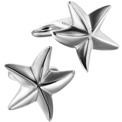 Silver Starfish Cufflinks