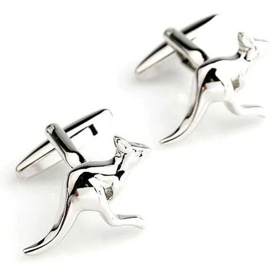 Australian Silver Kangaroo Cufflinks