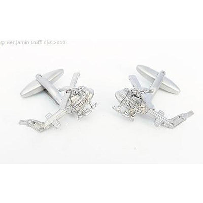 Chrome UH-1 Huey Helicopter Cufflinks, Novelty Cufflinks, ZBC1482, Mens Cufflinks, Cufflinks, Cuffed, Clinks, Clinks Australia