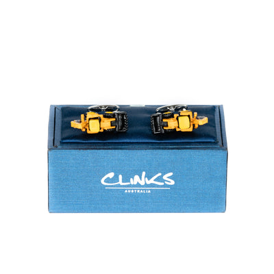 Yellow Backhoe Cufflinks