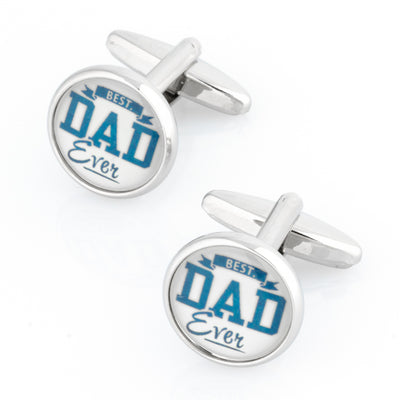 Best Dad Ever Round Cufflinks