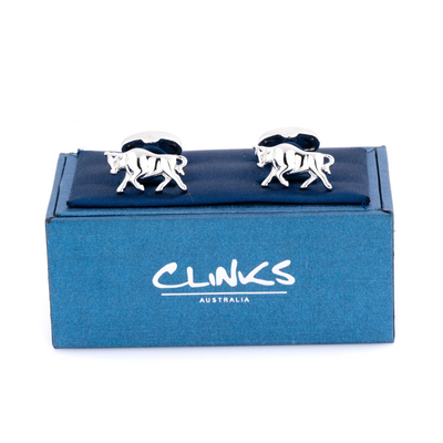 Charging Bull Silver Cufflinks